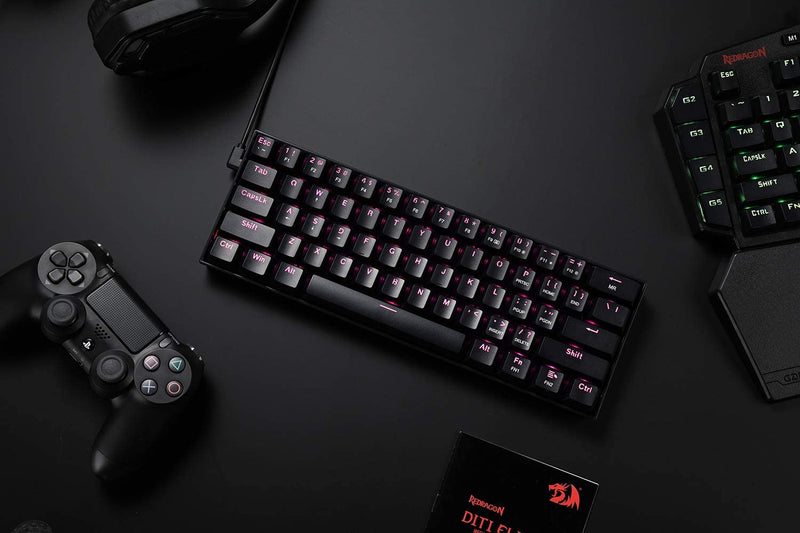 DRAGON BORN K630 - 60% Wired Mechanical Keyboard Pink LED (Brown Switch)
