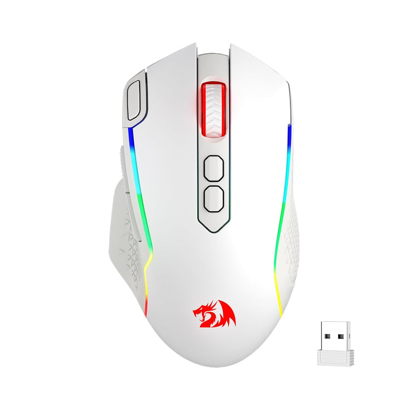 Taipan Pro M810 PRO RGB Wired And Wireless Mouse (White)