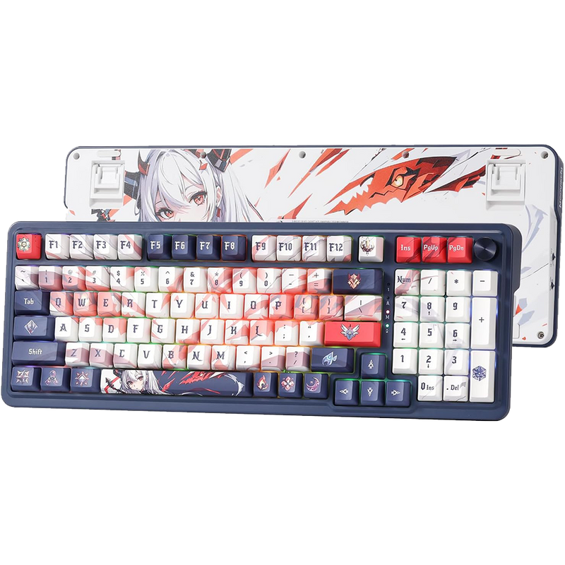 Eisa Pro K686 Pro Wired+2.4Ghz+BT Mechanical Keyboard Anime Theme (Custom Hi-Fi Linear Switch)