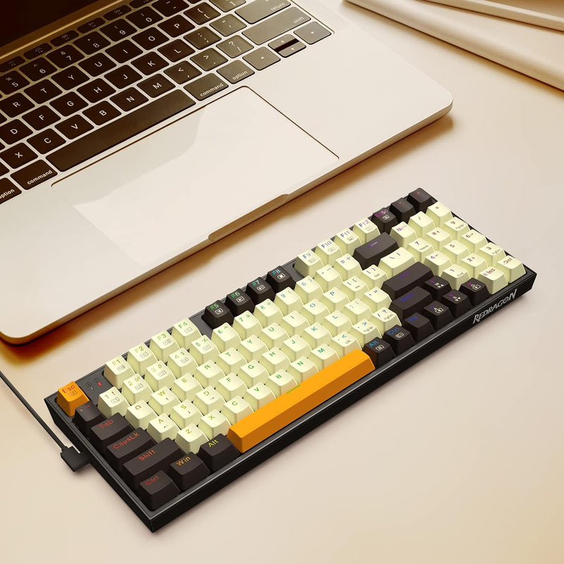 Kitava K636 CLO - 90% RGB Mechanical Keyboard Cream/Grey/Orange (Red Switch)