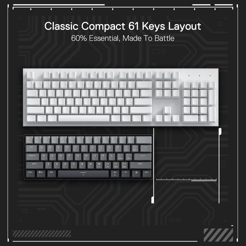 Fizz K617 60% Wired Mechanical Keyboard Mystic Grey (Magnetic Switch)