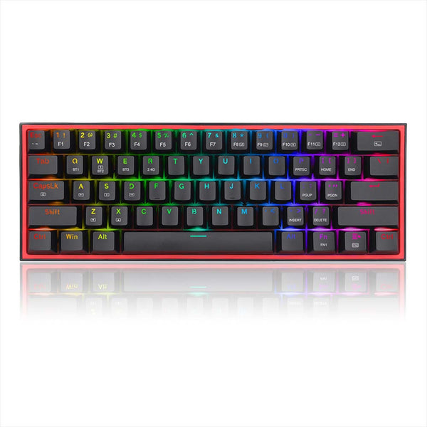 Unboxed - FIZZ PRO K616 - 60% Wired+2.4Ghz+BT Mechanical Keyboard Black (Red Switch)