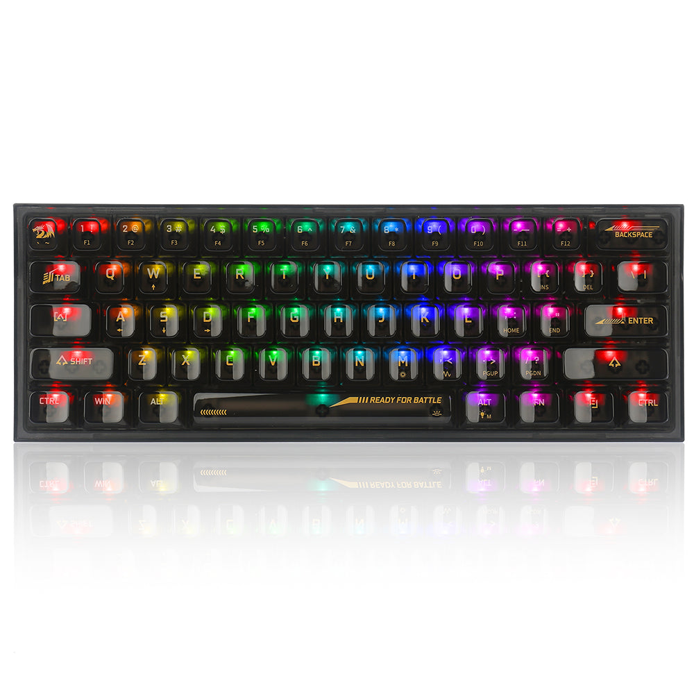 Fizz K617 - 60% Wired Mechanical Keyboard Black Transparent (Transluce ...