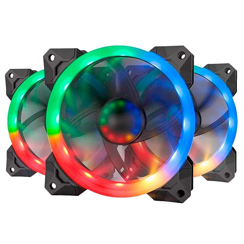 PC Gaming Fan with Adjustable Color GC-008 (Pack of 3)