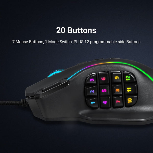 Perdiction M901 K-2 RGB Wired Mouse with Weights