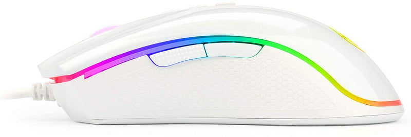 Cobra M711 RGB Wired Mouse  (White)