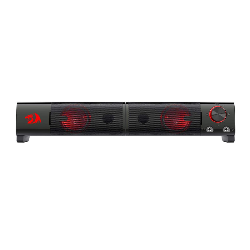 ORPHEUS GS550 - 2.0 Channel Stereo Wired Desktop Computer Sound Bar with Compact Maneuverable Size and Red Backlight