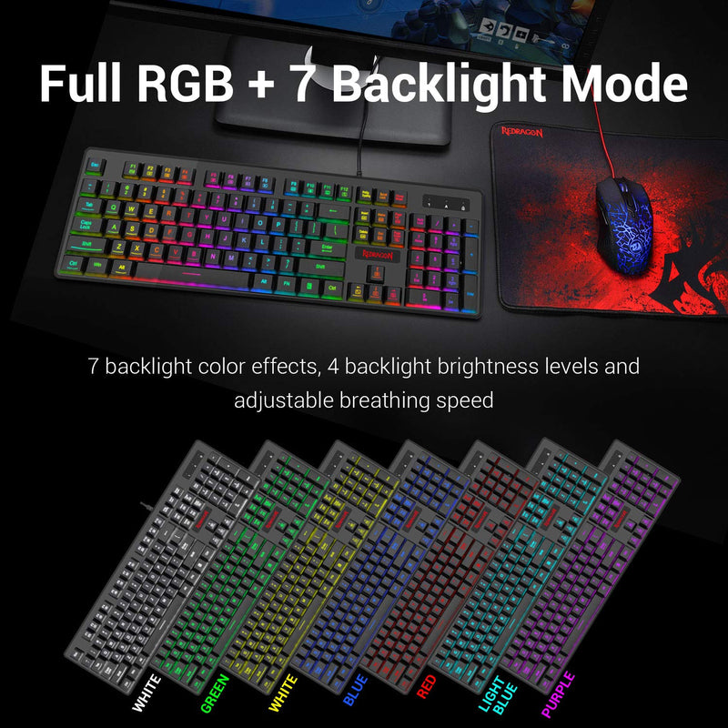 DYAUS PRO K509-1 :- 104 Keys RGB Wired Keyboard without side LED (Mechanical Feel)