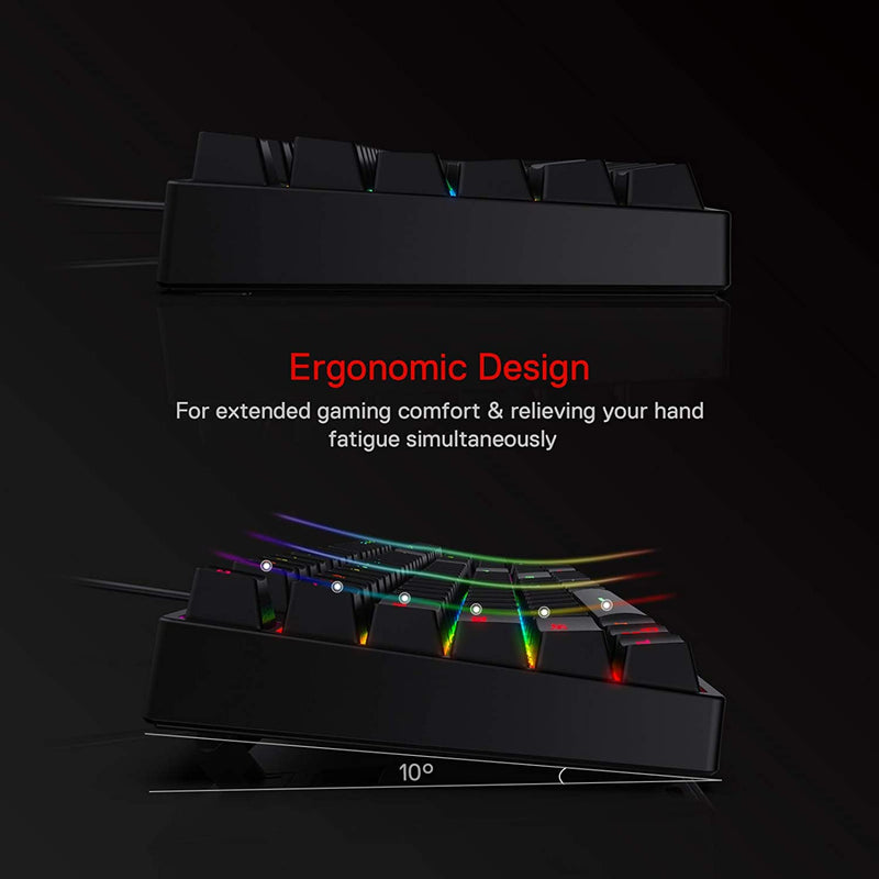 Surara K582 - 104 Keys Wired Mechanical Keyboard RGB (Brown Switch)