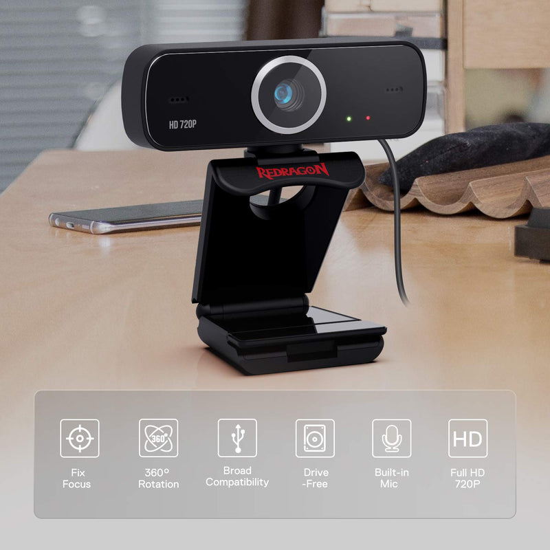 (RENEWED) FOBOS GW600 720P Webcam with Built-in Dual Microphone