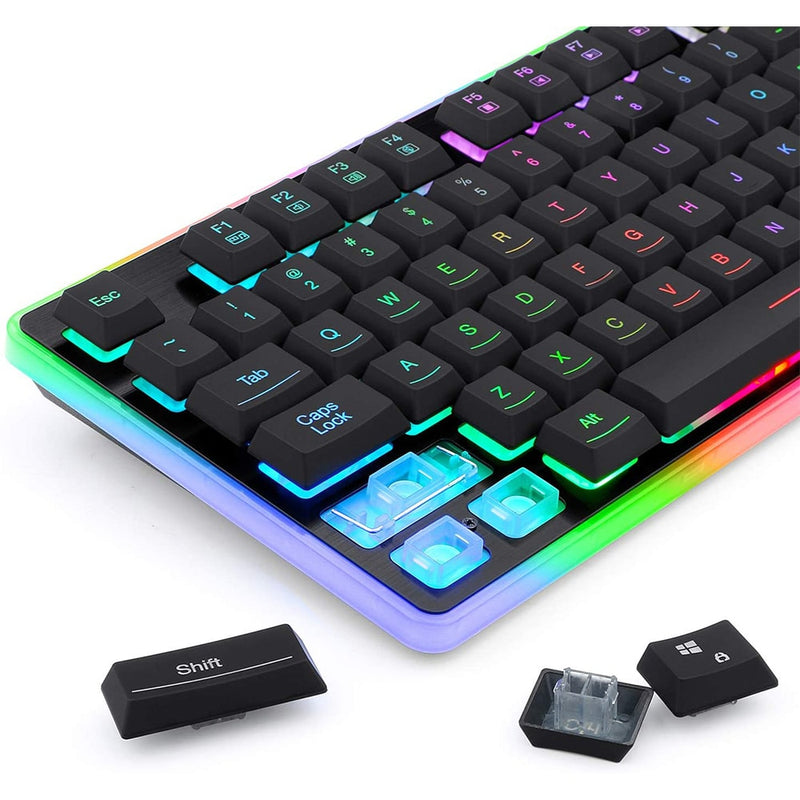DYAUS PRO K509 - 104 Keys RGB Wired Keyboard with side LED (Mechanical Feel)