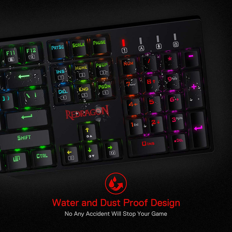 Surara K582 - 104 Keys Wired Mechanical Keyboard RGB (Brown Switch)