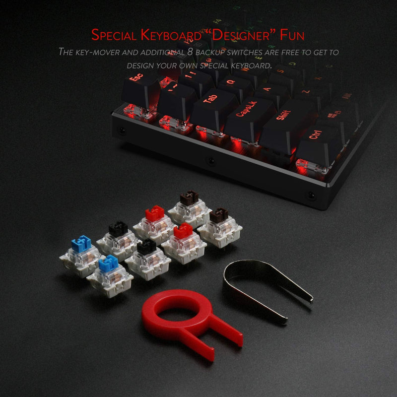(RENEWED) Devarajas K556 - 104 Keys Wired Mechanical Keyboard (Brown Switch)