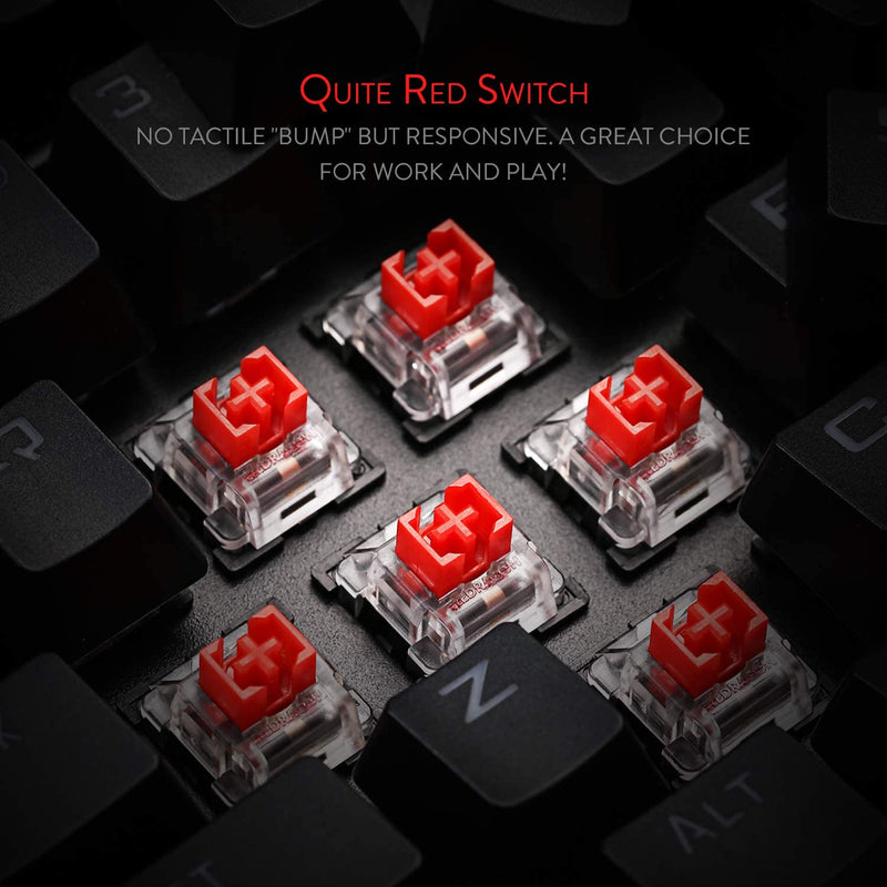 (RENEWED) Vishnu K596 Mechanical Keyboard (Red Switch)