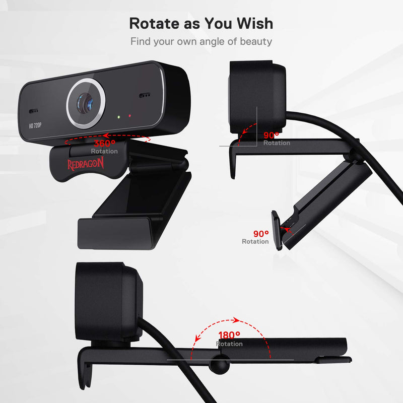 (RENEWED) FOBOS GW600 720P Webcam with Built-in Dual Microphone