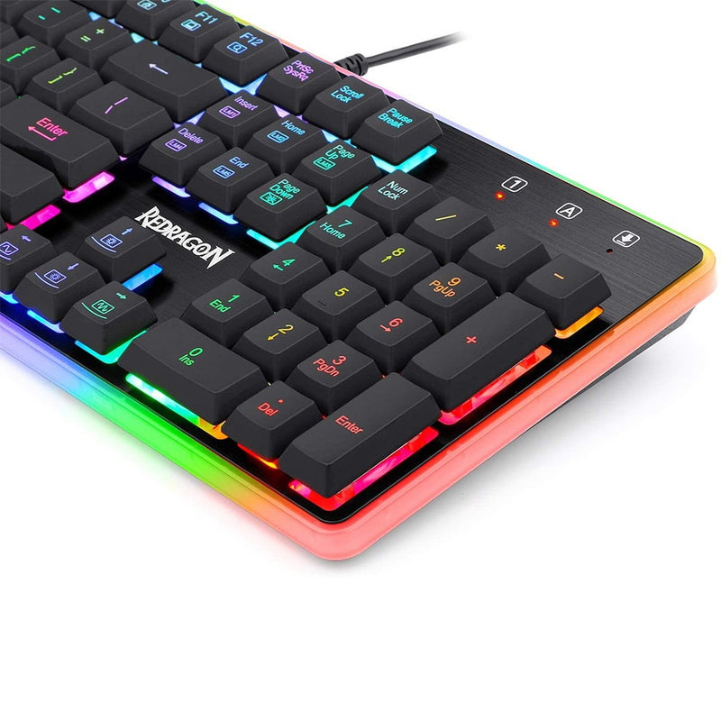 DYAUS PRO K509 - 104 Keys RGB Wired Keyboard with side LED (Mechanical Feel)